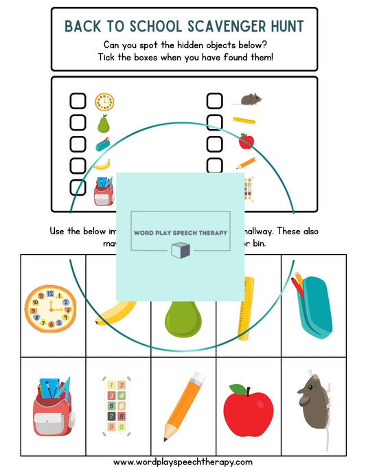 Back to School Search and Find Activities