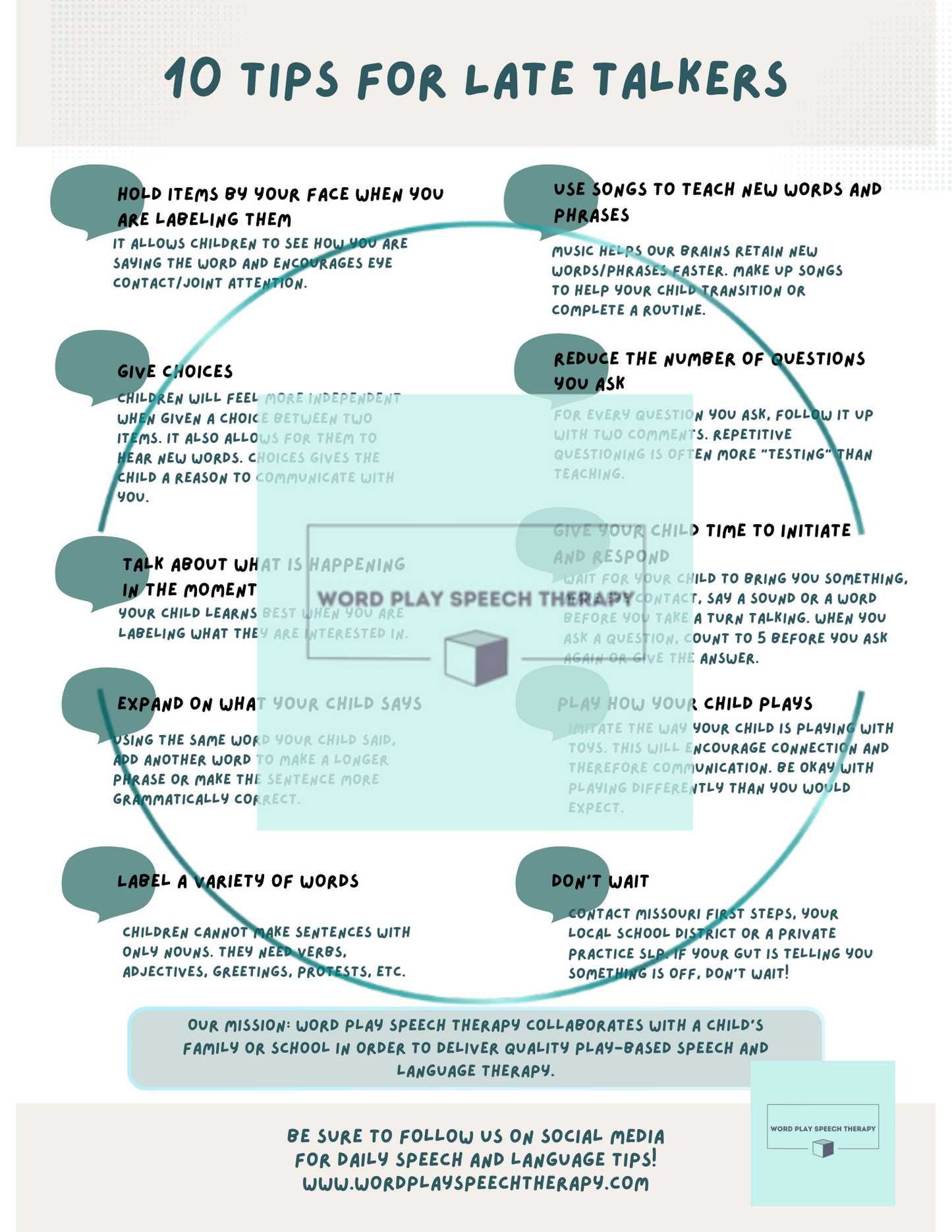10 Tips for Late Talkers