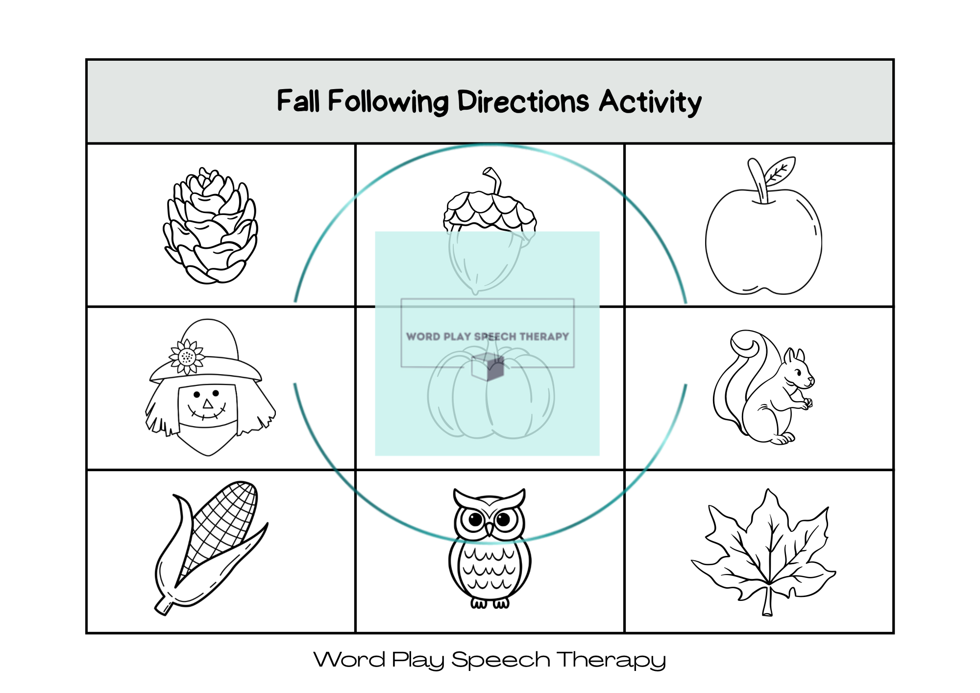 Fall Following Directions Activity – Word Play Speech Therapy