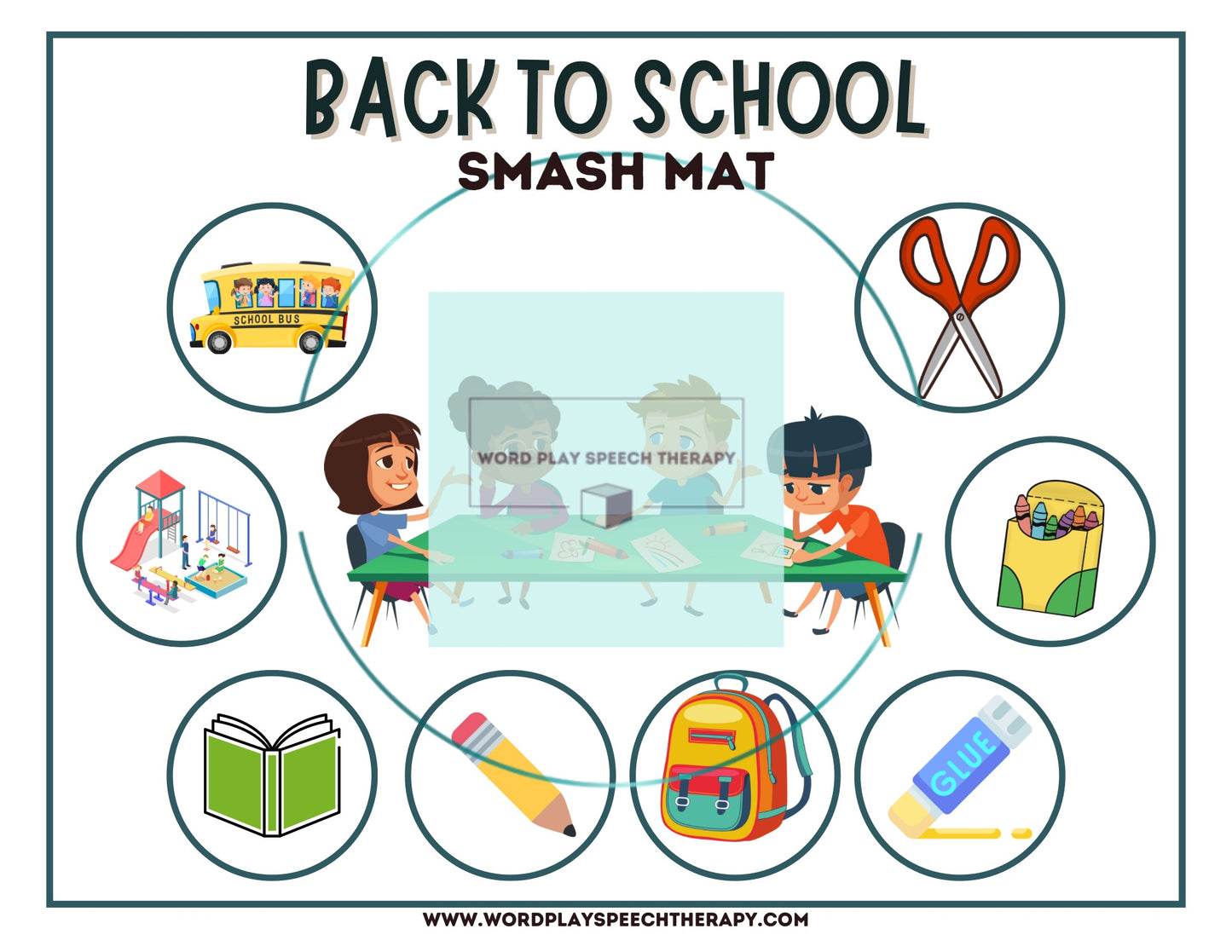 Back to School Dough Smash Mat