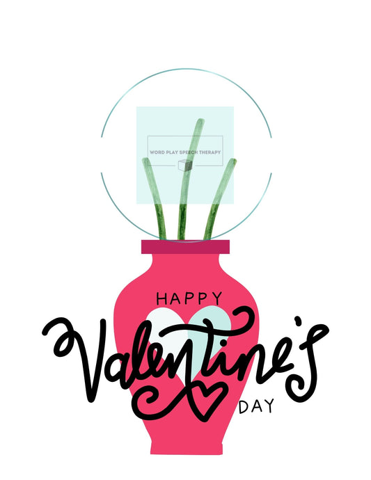 Valentine's Day Vase Coloring Sheet/Craft