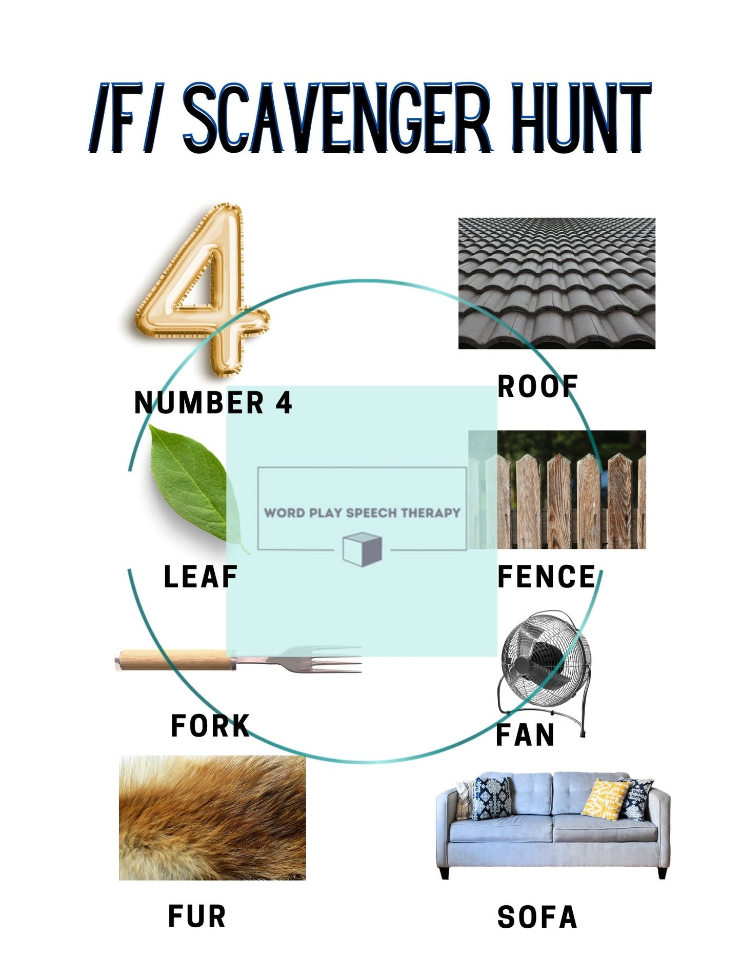 /f/ scavenger hunt for speech homework