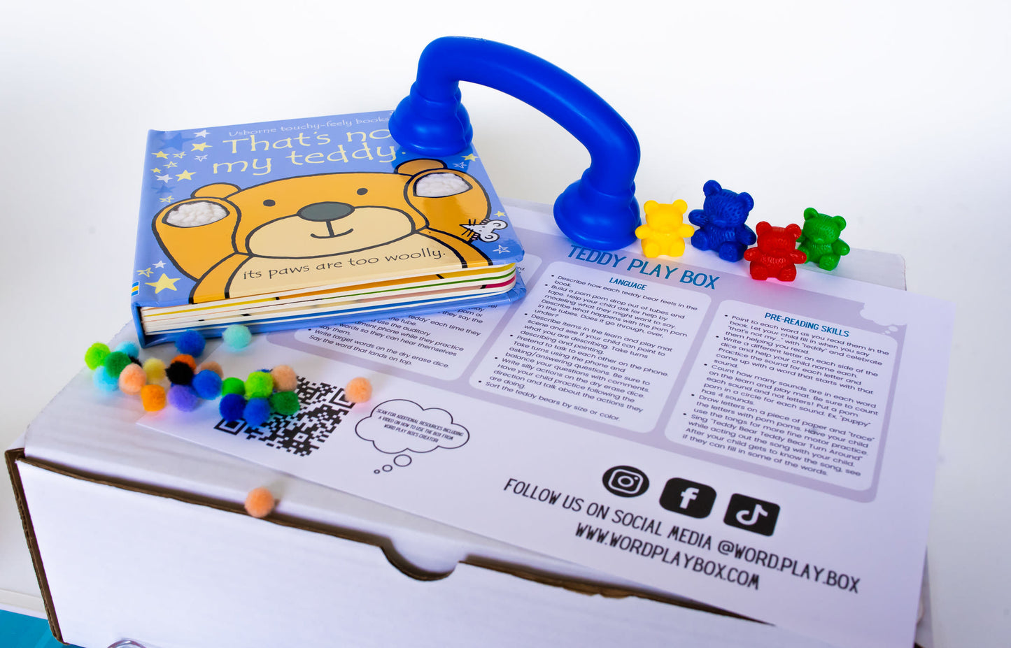 Teddy Play Box - CVCV words, /t/ /p/ /d/